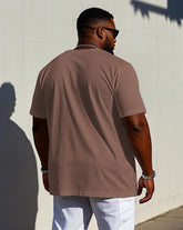 Men's Plus Size Earthy Slogan Print Short Sleeve T-shirt